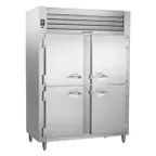 image of Traulsen RHT226WUT-HHS 58" 2-Section Reach-In Refrigerator w/ 4 Solid Half-Doors, Top Mount, 36.69 cu. ft.