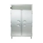 image of Traulsen RHT232N-HHS 52" 2-Section Reach-In Refrigerator w/ 4 Solid Half-Doors, Remote, 46 cu. ft.