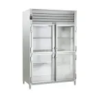image of Traulsen RHT232W-HHG 58" 2-Section Reach-In Refrigerator w/ 4 Glass Half-Doors, Remote, 51.4 cu. ft.