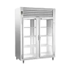 image of Traulsen RHT232WPUT-FHG 58" 2-Section Pass-Thru Refrigerator w/ 4 Glass Doors, Top Mount, 55 cu. ft.