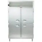 image of Traulsen RHT232WUT-HHS 58" Two Section Reach-In Refrigerator w/ 4 Solid Half-Doors, Top Mount, 50.5 cu. ft.