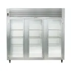 image of Traulsen RHT332N-FHG 76" 3-Section Reach-In Refrigerator w/ 3 Glass Doors, Remote, 70.67 cu. ft.