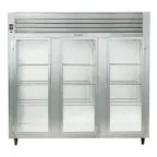 image of Traulsen RHT332NUT-FHG 76" 3-Section Reach-In Refrigerator w/ 3 Glass Doors, Top Mount, 70.67 cu. ft.