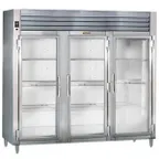 image of Traulsen RHT332WUT-FHG 86" 3-Section Reach-In Refrigerator w/ 3 Glass Doors, Top Mount, 78.77 cu. ft.