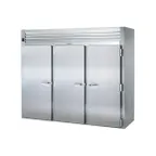 image of Traulsen RIF332LUT-FHS 100" 3-Solid Door Roll-In Freezer, Top Mounted, 111 cu. ft., Stainless Steel