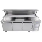 image of Traulsen TB091SL3S 91" 3-Section Refrigerated Pizza Prep Table w/ 3 Doors, (39) 1/6 Pans