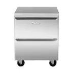 image of Traulsen UHT27-D-SB 27" 1-Section Undercounter Refrigerator w/ 2 Drawers, 6.8 cu. ft.