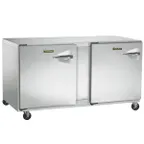 image of Traulsen UHT48-LL-SB 48" 2-Section Undercounter Refrigerator w/ 2 Doors, 13.5 cu. ft.