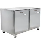 image of Traulsen UHT48-LL 48" 2-Section Undercounter Refrigerator w/ 2 Doors, 13.5 cu. ft.