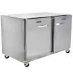 image of Traulsen UHT48-LR 48" 2-Section Undercounter Refrigerator w/ 2 Doors, 13.5 cu. ft.