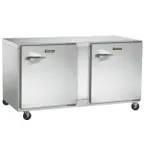 image of Traulsen UHT48-RR-SB 48" 2-Section Undercounter Refrigerator w/ 2 Doors, 13.5 cu. ft.