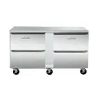 image of Traulsen UHT60-DD-SB 60" 4-Drawer Undercounter Refrigerator, Stainless Steel, Front Breathing, 16.7 cu. ft.