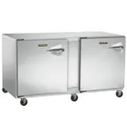 image of Traulsen UHT72-LL-SB 72" 2-Door Undercounter Refrigerator, Stainless Steel, Front-Breathing, 17.5 cu ft