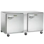 image of Traulsen UHT72-RR 2-Section Undercounter Refrigerator w/ 2 Doors, 17.5 cu. ft.