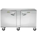 image of Traulsen ULT60-LR-SB 60" 2-Door Undercounter Freezer, Stainless Steel, Front Breathing, 17.5 cu. ft.