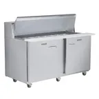 image of Traulsen UPT6012-LR 60" Two Section Sandwich / Salad Prep Table w/ 2 Doors, 12 Pans
