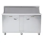 image of Traulsen UPT7230-LR 72" 2-Door Sandwich and Salad Prep Table, 30 Pans, Stainless Steel