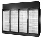image of True TRM4L-YN-BLK-WHT-1BLKRRRR-4 127" 4-Door Freezer Retail Merchandiser, Black Exterior, 154.4 cu ft, LED Lighting, R290 Refrigerant, ENERGY STAR®
