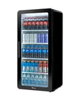 image of True CVM-11-HC~EGC01 24" 1-Section Glass Door Merchandiser Refrigerator in Black, 11 cu. ft.