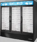image of True GDIM-72NT-HC~TSL01 78" Indoor Ice Merchandiser w/ Glass Door, Auto Defrost, 67 cu. ft.