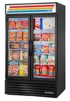 image of True GDM-43F-FLX-HC~TSL01 47" 2 Glass Door Refrigerator/Freezer Convertible Merchandiser