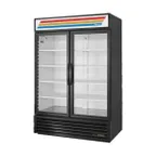 image of True GDM-49-HC~TSL01 54" 2-Section Glass Swing Door Refrigerated Merchandiser