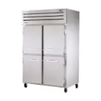 image of True STA2F-4HS-HC 52" 4-Half Solid Door Reach-In Freezer, Top Mounted, 52 cu. ft., Stainless Steel Front