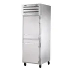 image of True STR1DTA-2HS-HC 27" 1-Section Reach-In Refrigerator Freezer Combo w/ 2 Half Solid Doors, All Stainless Steel