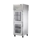 image of True STR1HPT-2HS-2HG "Full Height" 2-Door Heated Holding Cabinet, Stainless Steel, Clear & Solid Doors, 1.5kW, 208-230V