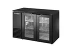 image of True TBB24-48-2G-Z1-BST-B-1 48" 2‑Sec Cooler, 76 12‑oz Cans, Steel, Doors (Locks), R290, 115V 1/5 HP