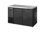 image of True TBB24-48-2S-Z1-SFT-B-1 48" Back Bar Cooler, 2 Doors, Black, 76 6‑Pack 12oz Cans, HP R290, 115V