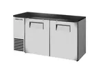 image of True TBB24-60-2S-Z1-BST-S-1 60" Two-Section Bar Cooler, Stainless, LED, R290, 1/4 HP 115V, USA