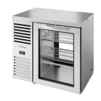 image of True TBR36-PTSZ1-L-S-G-G-1 36" 2 Glass Swing Door Pass-Thru Single Zone Refrigerator