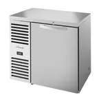 image of True TBR36-RISZ1-L-S-S-1 Stainless Steel 36" Solid Swing Door Back Bar Refrigerator with LED 