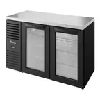 image of True TBR52-RISZ1-L-B-GG-1 52" Two Swing Glass Door Back Bar Refrigerator with LED Lighting
