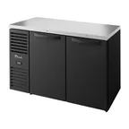 image of True TBR52-RISZ1-L-B-SS-1 52" Two Solid Swing Door Back Bar Refrigerator with LED  Lighting