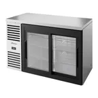 image of True TBR52-RISZ1-L-S-11-1  Stainless Steel 52" Two Sliding Glass Door Back Bar Refrigerator