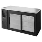 image of True TBR60-RISZ1-L-B-11-1 60" Back Bar Refrigerator with 2 Sliding Glass Doors & LED Lighting