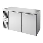 image of True TBR60-RISZ1-L-S-SS-1 60" Stainless Steel Solid Swing Door Back Bar Refrigerator with LED