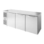 image of True TBR84-PTSZ1-L-S-SSS-SSS-1 84" 6 Solid Swing Door Pass-Thru Single Zone Refrigerator