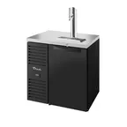 image of True TDR32-RI 32" One Section Black Draft Beer Cooler, 2 Kegs Capacity, 115 Volts