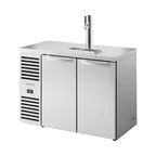 image of True TDR48-RISZ1-L-S-SS-1 48" Stainless Steel Two Section Solid Door Draft Beer Cooler, 120V