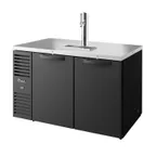 image of True TDR60-PTSZ1-L-B-SS-SS-1 60" Two Section Solid Door Pass-Thru Draft Beer Cooler, 120V