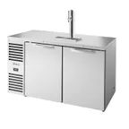 image of True TDR60-RISZ1-L-S-SS-1 60" Two Section Stainless Steel Solid Door Draft Beer Cooler