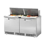 image of True TFP-64-24M-HC~SPEC3 64" Mega Top Sandwich/Salad Prep Table w/ 2 Doors, 24 Pans