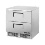 image of True TFT-32D-2-HC 32" 1-Section Worktop Refrigerator w/ 2 Drawers, Front Breathing 