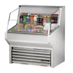 image of True THAC-36-S-LD 36" Horizontal Air Curtain Merchandiser, Stainless Steel, Self Contained, 3 Shelves