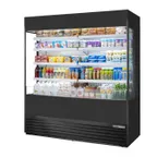 image of True TOAM-72GS-HC~NSL01 72" Vertical Air Curtain Merchandiser in Black, Self-Contained, 4 Shelves