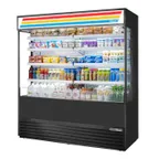 image of True TOAM-72GS-HC~TSL01 72" Vertical Air Curtain Merchandiser in Black, Self-Contained, 4 Shelves