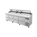 image of True TPP-AT-119D-8-HC~SPEC3 119" Refrigerated Pizza Prep Table w/ 8 Drawers, (15) 1/3 Pans